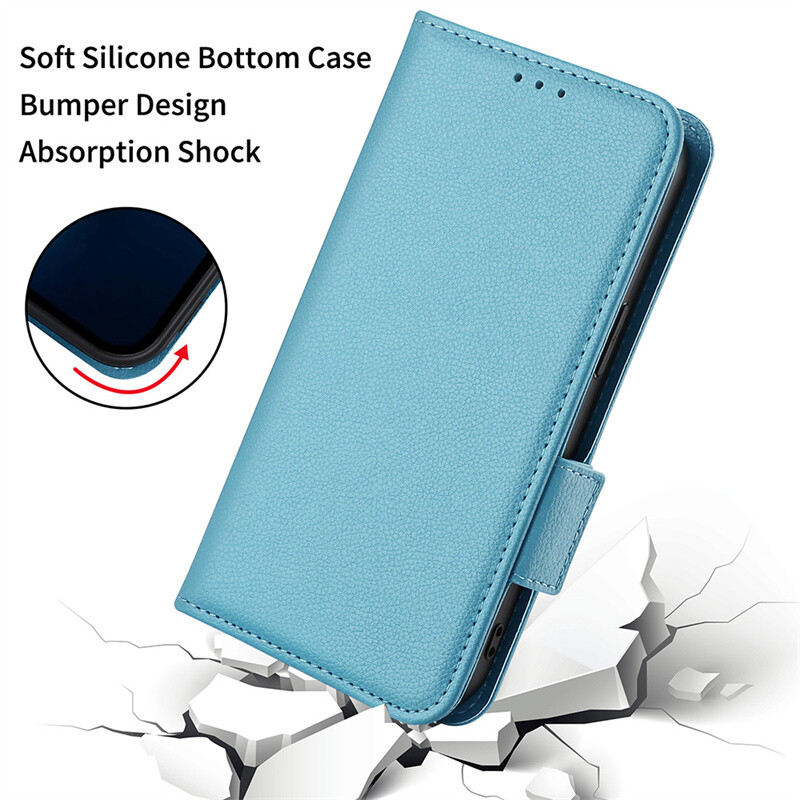 Litchi Book Wallet Flip Case Cover For Blackview A53 A85 A52 A80 A95