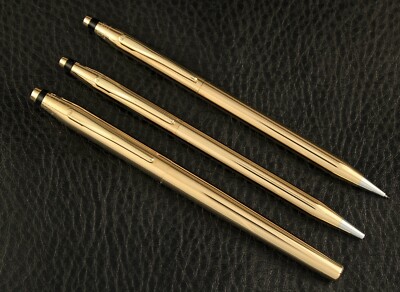 Cross Solid 14k Gold 3-Piece Set - Fountain, Ballpoint, Pencil