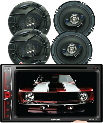 Audiotek 6.2'' Touch Screen Car Mirror Link + 4x Blaupunkt GTS655M 6.5'' Speakers