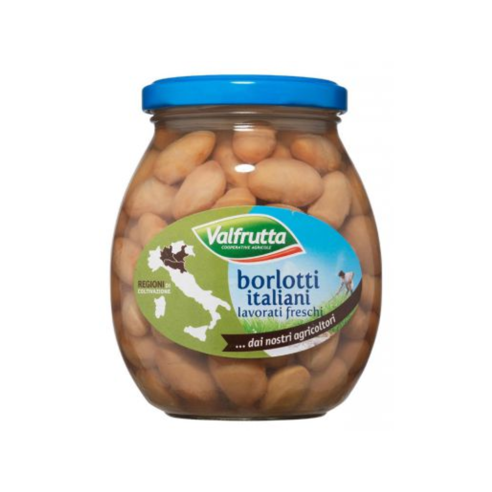 Valfrutta Fagioli Borlotti Italiani in Vasetto da 360 grammi