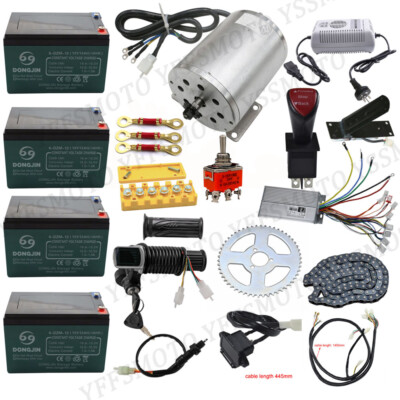 48V 1800W Brushless Motor/Pedal Charger Battery for E-bike Scooter Go Kart Trike