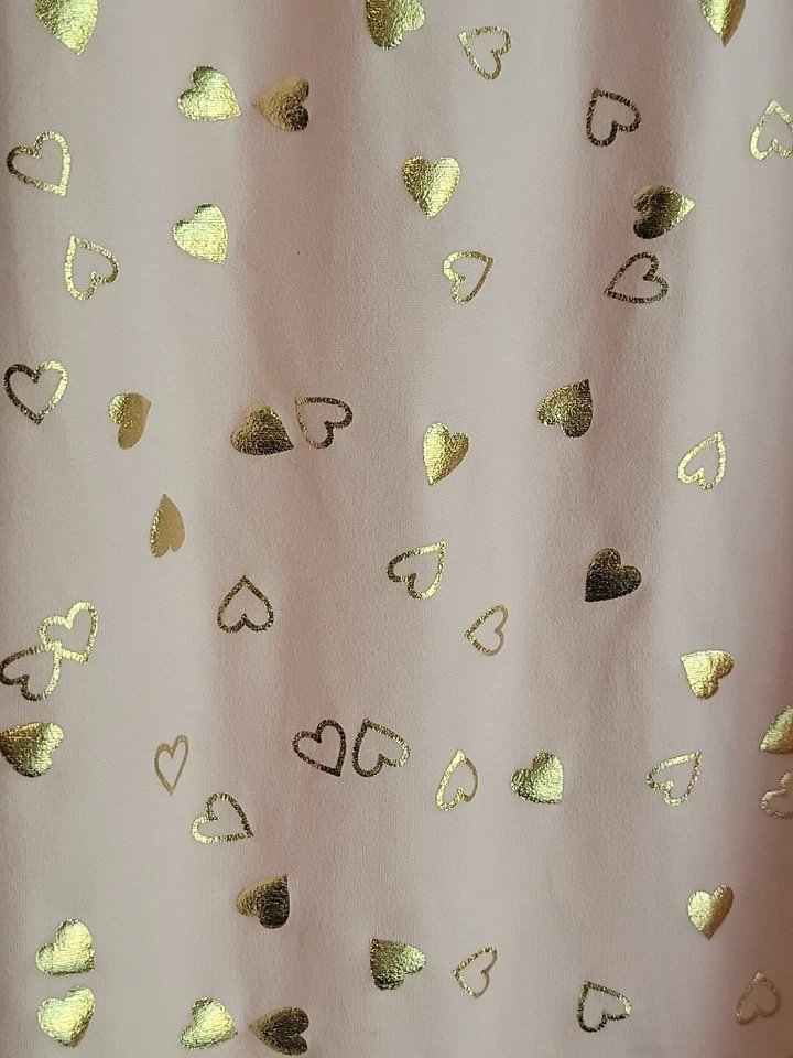 Vestido Epic Threads Rosa Lámina Dorada Corazones Estampado por Todas Partes Volantes Manga Niña Lg Foto 4 de 4