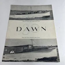 1906 DAWN 30 V-DRIVE STANDARD CABIN CRUISER - - Boating Brochure Catalog RARE