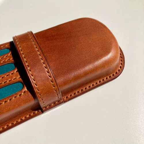 Leder-Stiftetui für Drei Stifte Füllfederhalter Etui für Montblanc Ledermäppchen - Bild 6 von 11