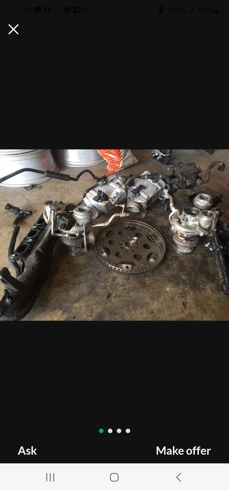 发动机 F06 至 F13 涡轮机套装一对原始设备制造商宝马 4.4L X 潜水器 AWD — 第 4/4 张图片