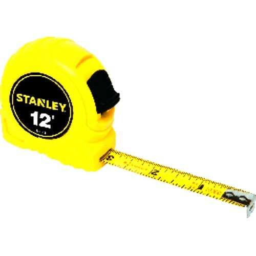 Tape Measure 1/2" x 12' Yellow Fractional Reading Stanley  30-485
