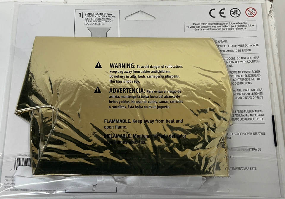 Gold 50th Birthday Balloon Banner 16" x 5' Foil 50 Number Fifty Birthday Decor - Image 2 of 3