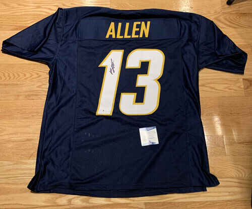 KEENAN ALLEN Autographed Signed NAVY BLUE CHARGERS JERSEY BECKETT WITNESS - Picture 1 of 4