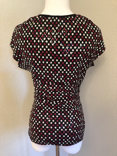 FANG Sequin Christmas Holiday Sexy Dress Shirt Blouse Large Ruching Bling Xmas - Picture 6 of 9