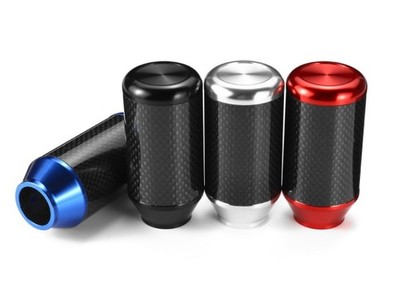 JDM Silver Aluminum Carbon Fiber Tall Manual Shifter Gear Lever Shift Knob G33