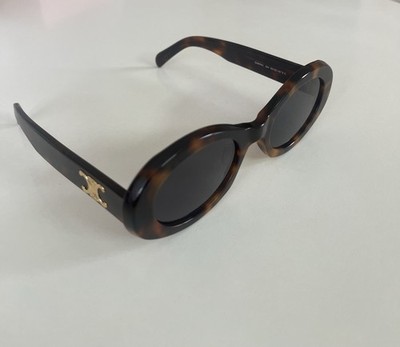 Sonnenbrille Celine Triomphe Schuppen Schwarz Braun