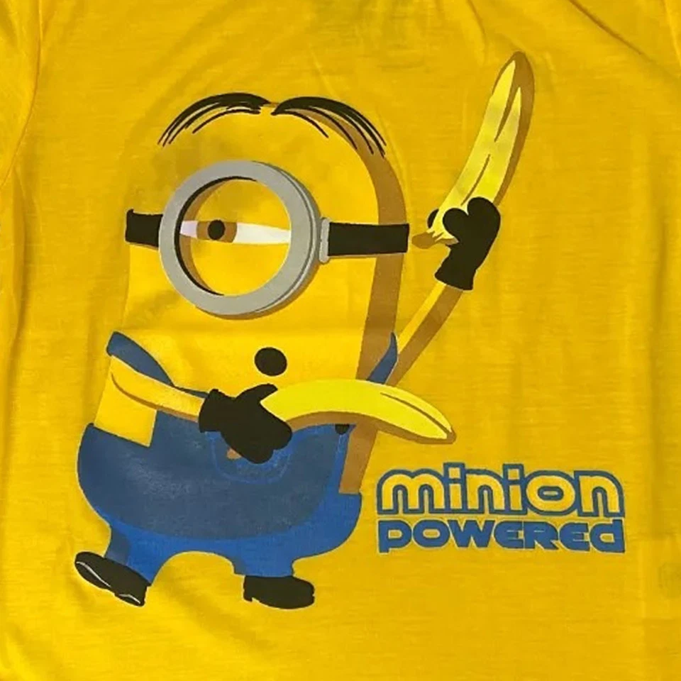 Despicable Me Distressed Minion Powered Little Boy's Graphic Print T-Shirt NWT - Image 3 of 4