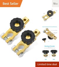 Easy To Install 12v24v Battery Disconnect Switch - Theft Deterrent With 2 Pack Easy To Install 12v24v Battery Disconnect Switch - Theft Deterrent With 2 Pack