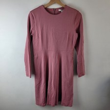 Uniqlo Women Size XS Pink Stretch Jersey T-shirt Dress Top Casual Smart Relax