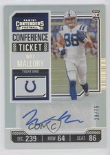 2023 Panini Contenders Rookie Conference Ticket 29/75 Will Mallory #267 Auto 3hd