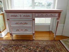 Vintage French Provincial Style Secretary Writing Desk - by Dixie