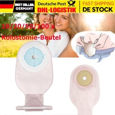 10-100PCS Einteiliger Einweg-Stomabeutel Entleerbare Beutel Kolostomiebeutel DE