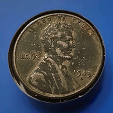 1943 D Lincoln Steel Wheat Cent VG Vintage WWII US Coin Collectible