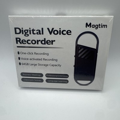 64GB Digital Voice Activated Recorder Pocket Audio Recording Playback Device NEW