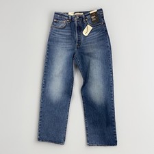 Levi  s Women  s Ribcage Premium Straight Ankle Jeans 29x27 High Rise - Blue