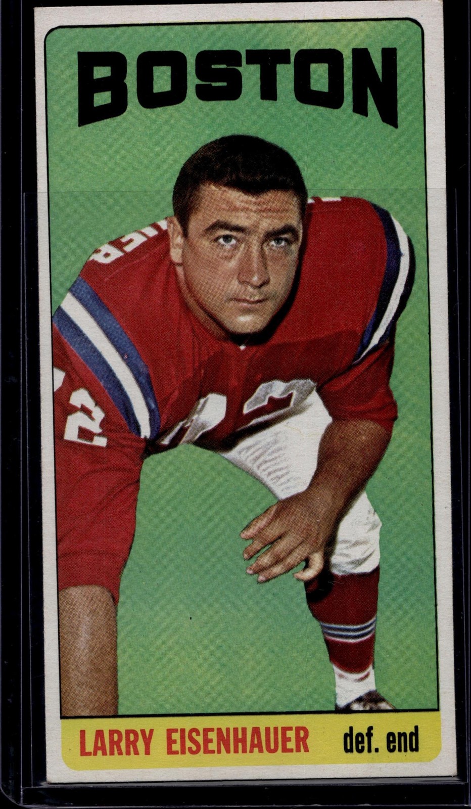 1965 Topps Football Set Break #8 Larry Eisenhauer, Ex