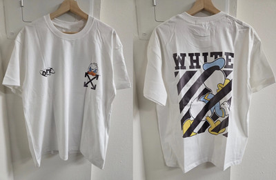 Off-White x Donald Graphic White T-Shirt Unisex Cotton Tee Reprint S-5XL