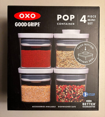 OXO Good Grips 4-Piece Mini POP Container Set -- BRAND NEW