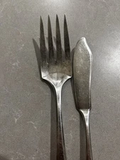 PATRICIAN Oneida Community Plate Silverplate Flatware Butter Knife & Dinner Fork