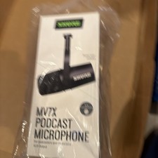 Shure MV7X XLR Podcast Dynamic Microphone - Black