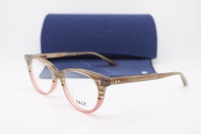 NEW S.A.L.T. SALT MCGOWAN 48 ROK BROWN HORN PINK AUTHENTIC EYEGLASSES 48-16
