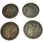 Lot of 4 Morgan Silver Dollars 1879 1881 1891 1899 P 90% Silver