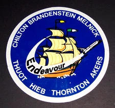 NASA - Endeavour - Mission Sticker -  3 1/2" Round