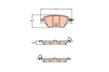 Bremsbeläge GDB2199 TRW für MAZDA CX-9