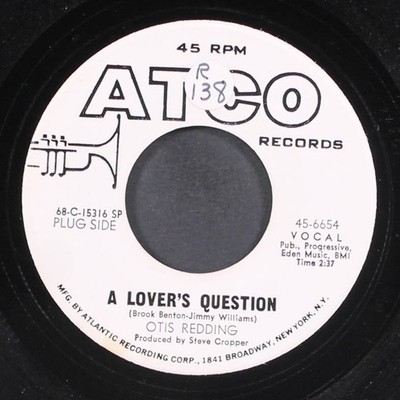 OTIS REDDING: a lover's question ATCO 7'' Single 45 RPM