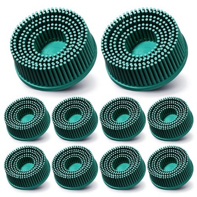 Acellegic 10 Pcs 2 Inch Bristle Disc Grit 50# Abrasive Coating Removal Disc G...