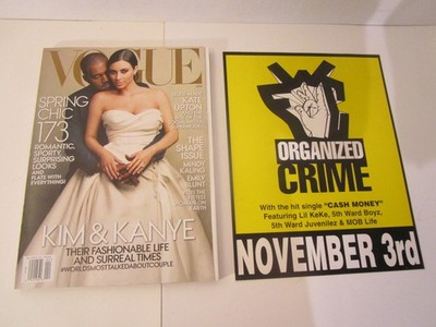Vogue April 2014 Kanye West & Kim Kardashian Cover, Kate Upton + RAP STICKER