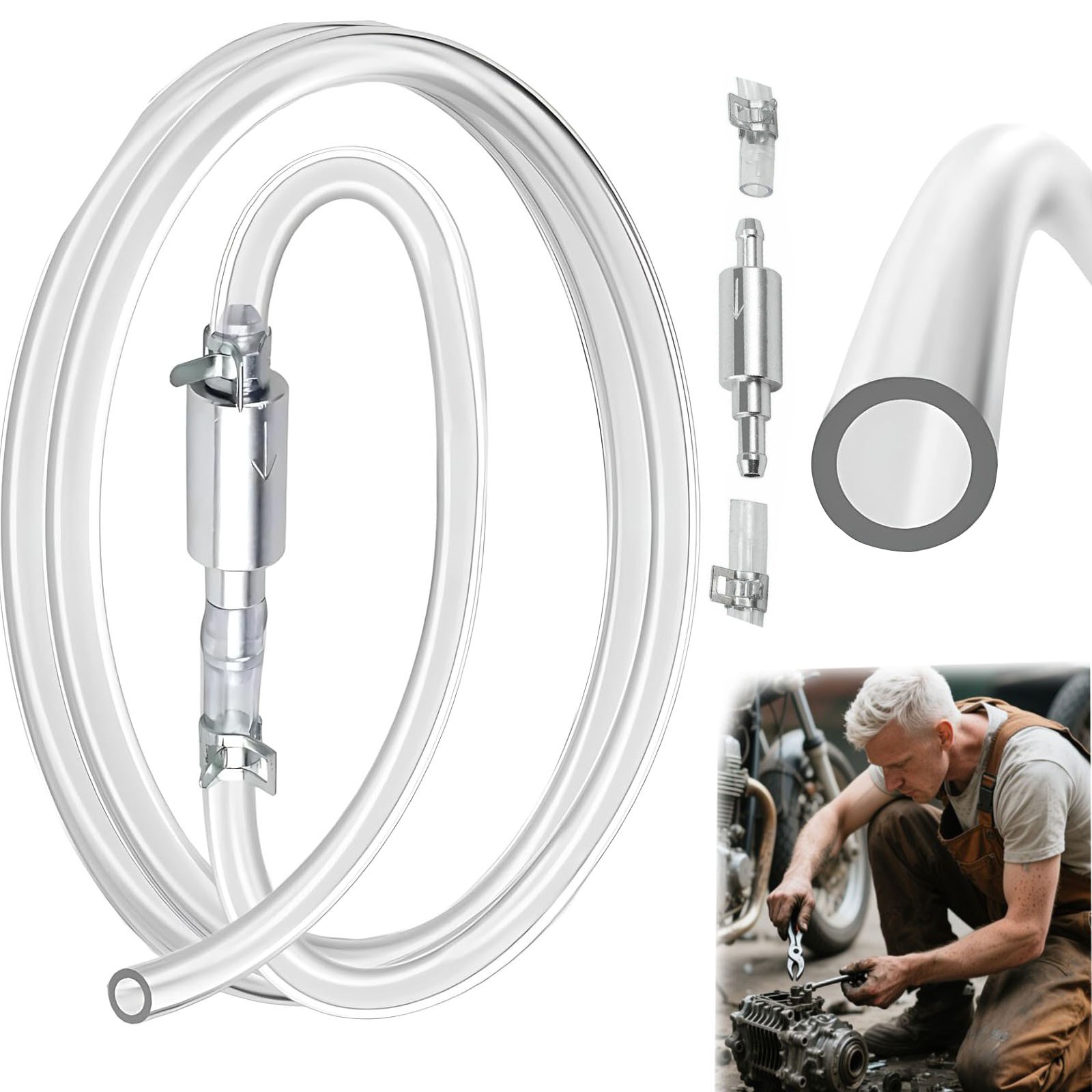 Clutch Brake Bleeder Hose One Way Valve Tube Bleeding Tool Kit Motorcycle Car au