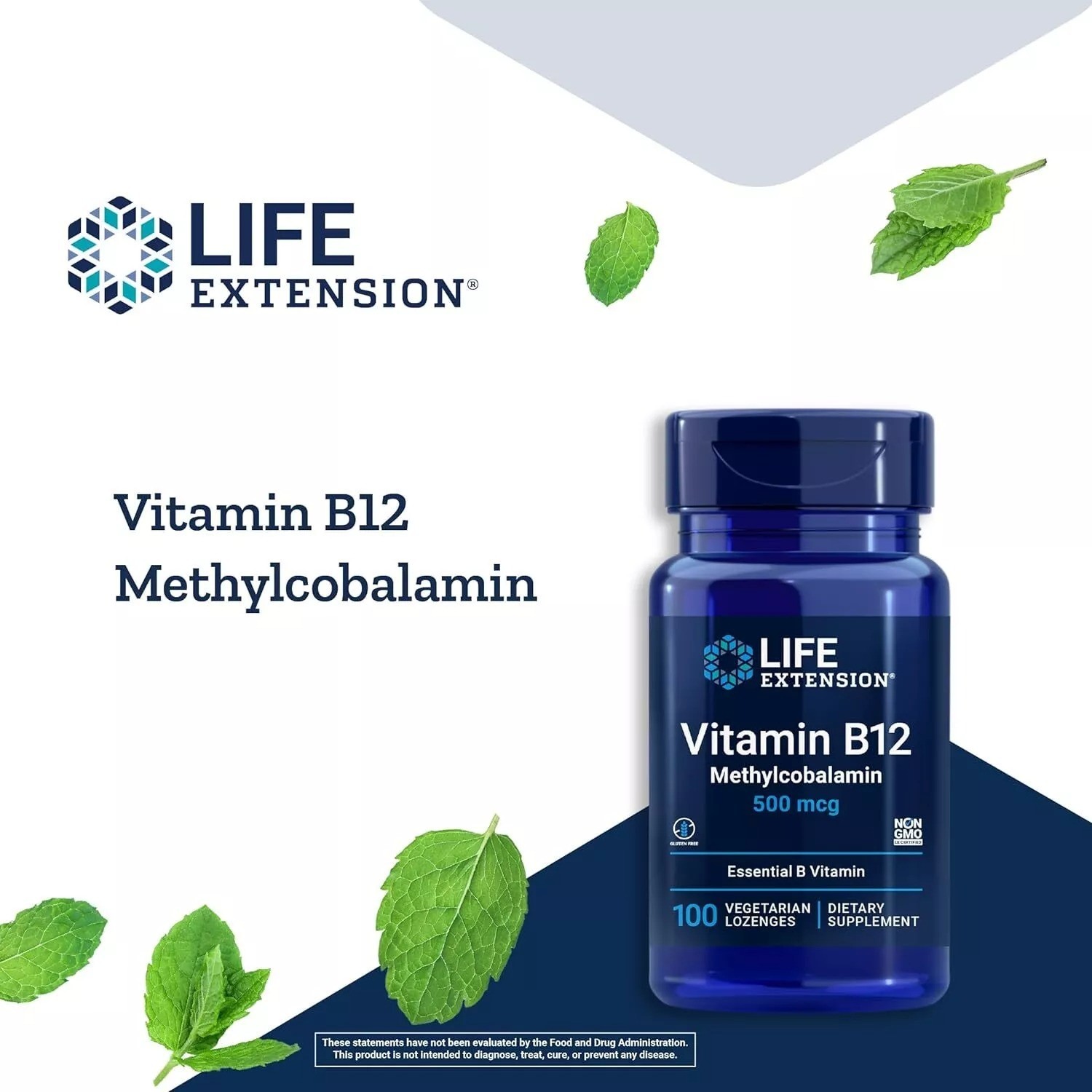 Life Extension Vitamin B12 Methylcobalamin 500mcg - 100 count