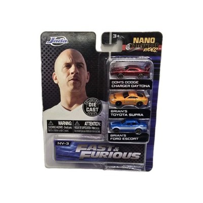Jada Nano Hollywood Rides Fast & Furious Charger Supra Fort Escort