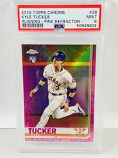 2019 Topps Chrome Kyle Tucker RC Running Pink Refractor 39 PSA 9