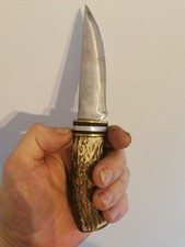 4.Jagdmesser aus Edelstahl. Feststehende Klinge. Handgefertigtes Jagdmesser.