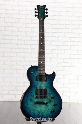 Schecter Solo-II Standard Electric Guitar - Ocean Blue Burst Burl
