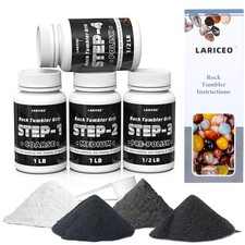 3LB Rock Tumbler Grit and Polish Refill Set, 4-Step Professional Polish Rock ...