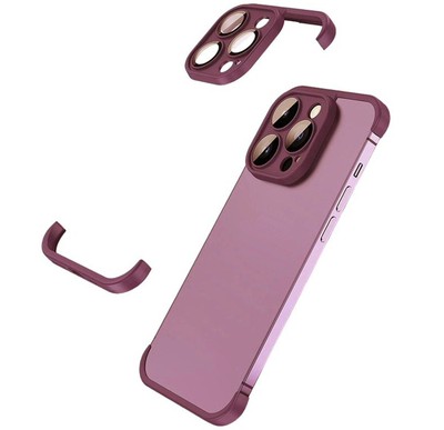 Eckpad Schutz für iPhone 14 Pro Max in Burgund