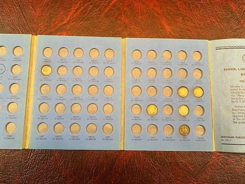 1892-1916 Barber Liberty Head Silver Dime Collection - 6 Coins