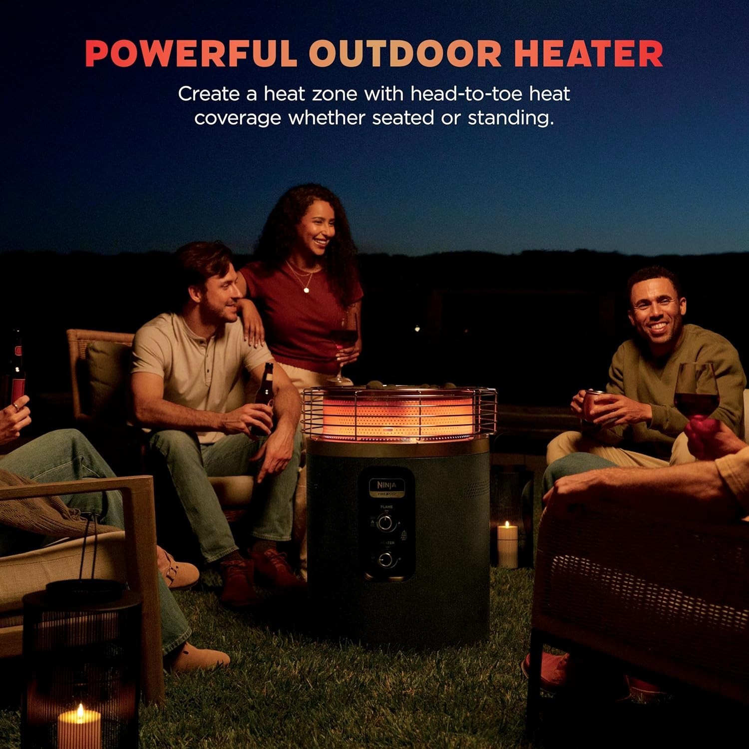 Ninja |Fireside360&trade; | Outdoor Heater & Fire Pit | 3 Modes: Flame, Heat, Flame &
