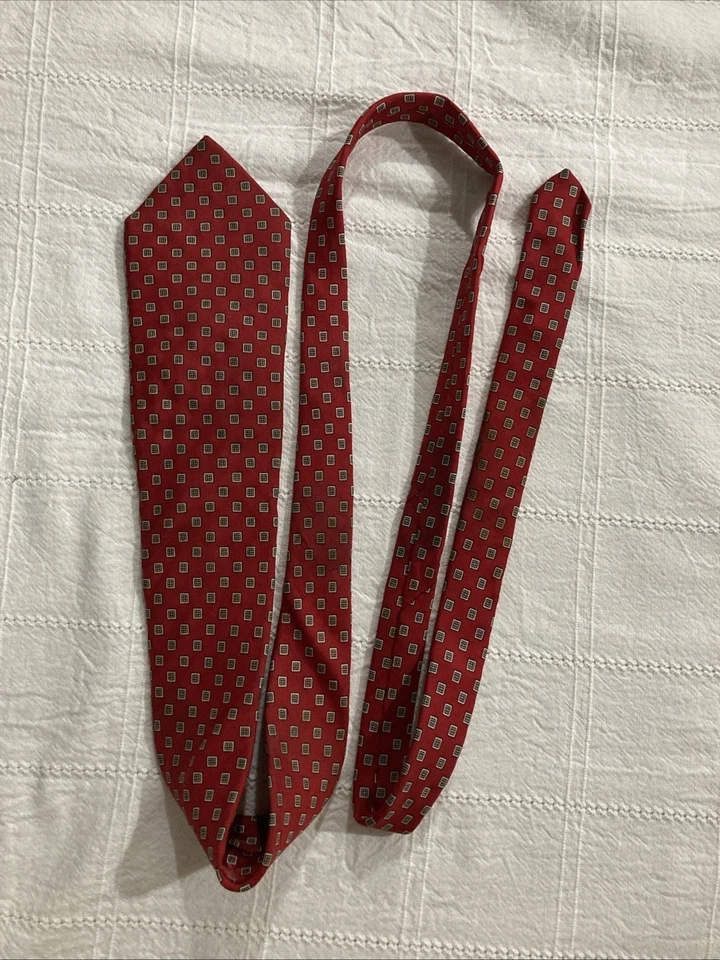 Corbata Gordon & DAVIS 100 % seda cuadrada tejida multicolor hecha en EE. UU. clásica vintage Foto 2 de 4