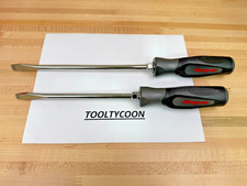 Snap-on Tools Usa Dark Titanium Flat Head Screwdriver Lot Set Sgd8bdt Sgd10bdt