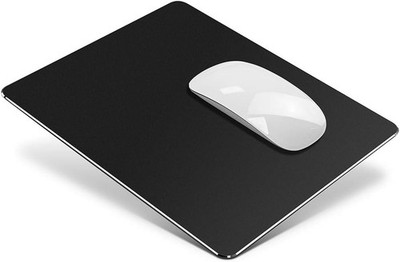 VAYDEER Metall Mauspad Doppelseitig Schwarz 24x20 cm