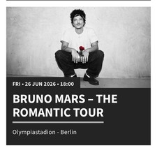 Romantic Tour 3 x Bruno Mars Tickets für den 26.06.2026 in Berlin, Sitzplätze